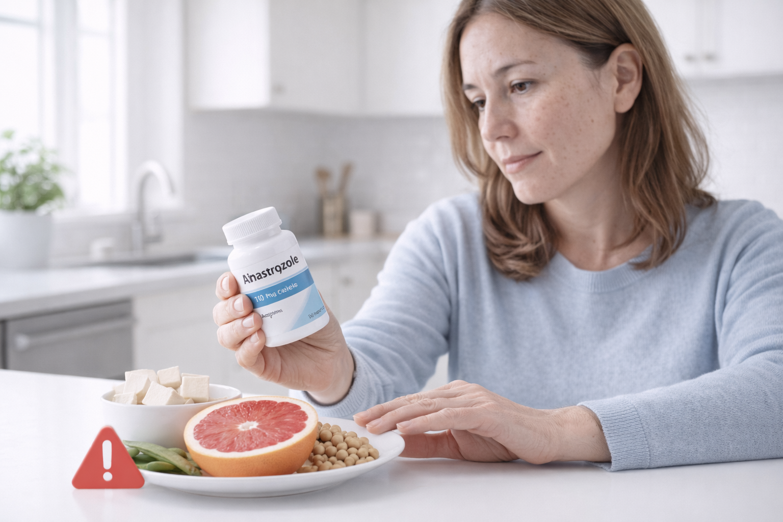 Healthy meal planning while on anastrozole treatment